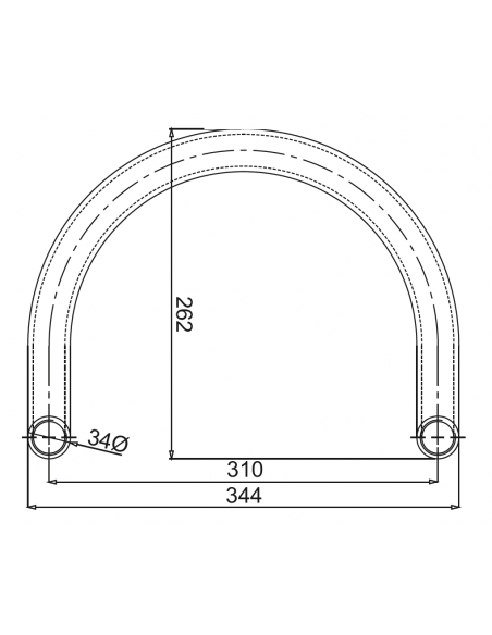 Juego Tirador Aluminio Semicircular Serie Premier