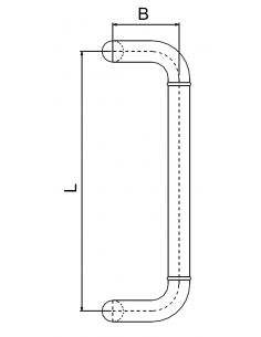 Juego Tirador Aluminio Codo Doble Serie Palma 2
