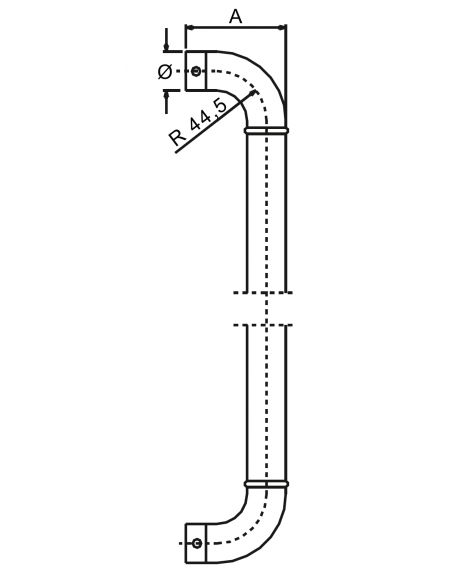 Juego Tirador Aluminio Codo Simple Serie Palma