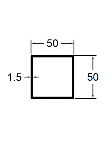 Cuadrado de 50 x 1.5mm