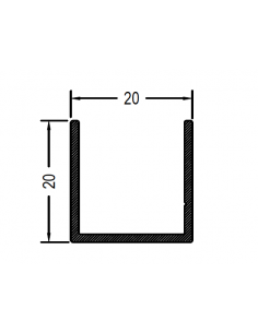 U de 20 x 20 x 1.3mm