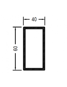 Rectangular de 60 x 40 x 1.3mm