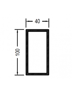 Rectangular de 100 x 40 x 1.7mm