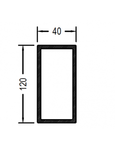 Rectangular de 120 x 50 x 1.5mm
