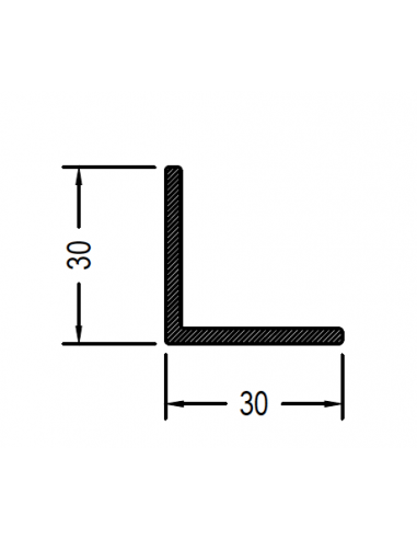 Angulo de 30 x 30 x 1.3mm