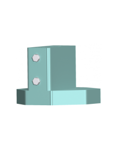 PIE BARRANDILLA RECTANGULAR 40x20 SERIE  D´GLASS CERO