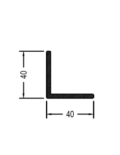Angulo de 40 x 20 x 1.3mm