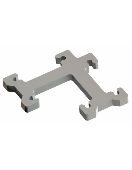 ESCUADRA BARANDILLA 90º SERIE  D´GLASS CERO