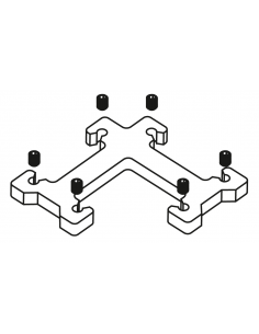 ESCUADRA BARANDILLA 90º SERIE  D´GLASS CERO 2