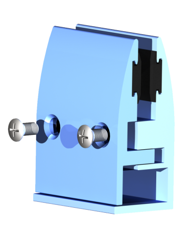 PINZA SUJECIÓN CRISTAL SERIE  D´GLASS CERO