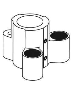 PIE BARANDILLA TUBULAR Ø30X3 SERIE D´GLASS CERO