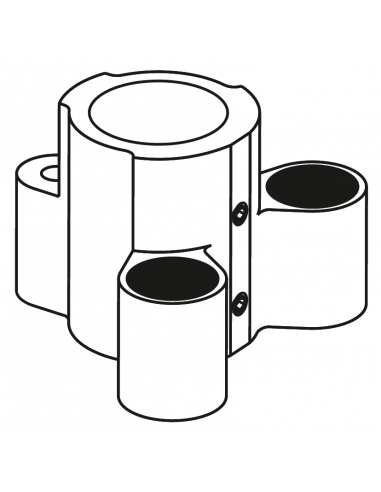 PIE BARANDILLA TUBULAR Ø30X3 SERIE D´GLASS CERO