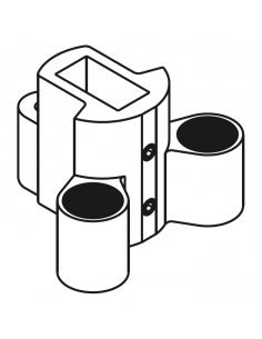 PIE BARANDILLA PILASTRA 40X20 SERIE D´GLASS CERO