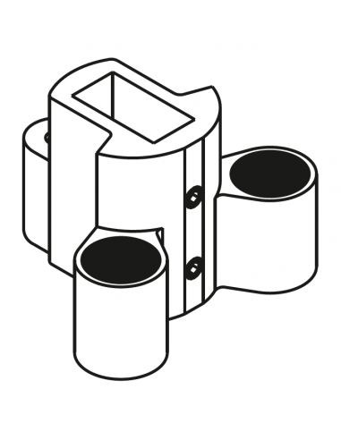 PIE BARANDILLA PILASTRA 40X20 SERIE D´GLASS CERO