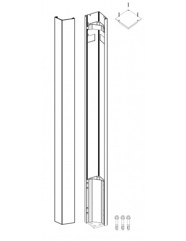 Poste esquina DG220 Techo fijo