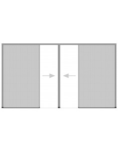 Mosquitera doble central 2 hojas