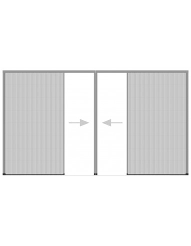 Mosquitera doble central 2 hojas