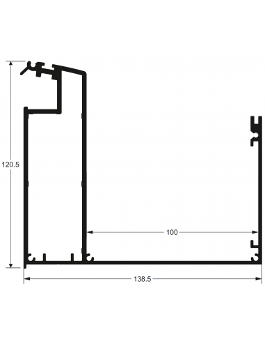 Travesaño con Canal TM16 Y TMV16