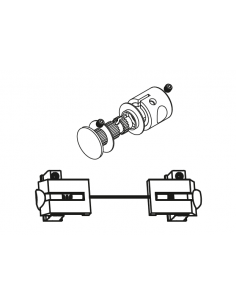 Pomo apertura simple DG28 aluminio