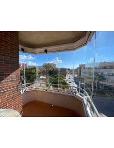 CORTINA DE CRISTAL DG28 CON VÉRTICES