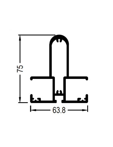 Fijo Alomado policarbonato 16 TM16 Y TMV16