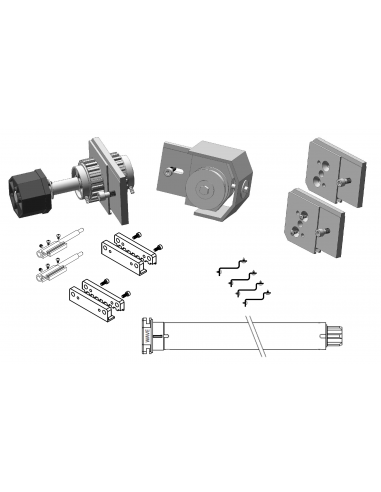 Kit motorizado para cristal 2 calles con motor