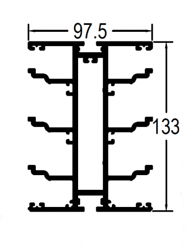 Guía Central 3 Carriles DG26