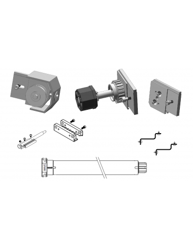 Kit motorizado para cristal 1 calles con motor