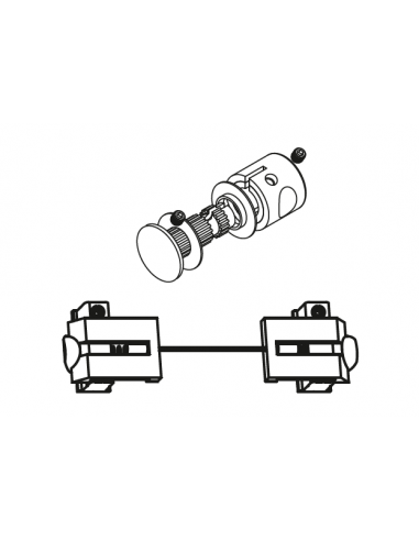 Pomo apertura 1 lado DG28 inox