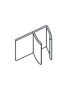 Goma PVC duro con Solape blanco para paneles intermedios D´GLASS20