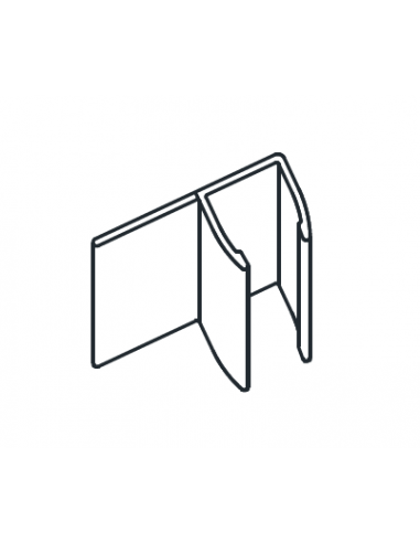 Goma PVC duro con Solape blanco para paneles intermedios D´GLASS20