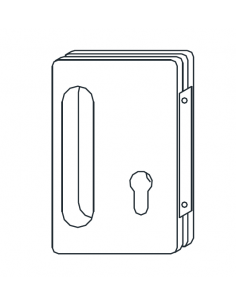 Asidero Central con Cerradura D´GLASS20