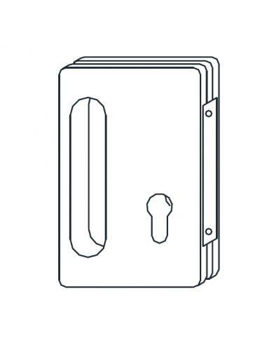 Asidero Central con Cerradura D´GLASS20