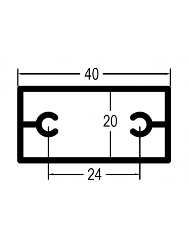Rectangular 40x20x1,3mm Autorroscante DG CERO